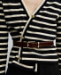 ფოტო #6 პროდუქტის Women's Buttons Detail Striped Cardigan