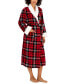 ფოტო #1 პროდუქტის Women's Long-Sleeve Plaid Self-Tie Robe, Created for Macy's