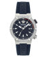 Men's Swiss Blue Rubber Strap Watch 43mm