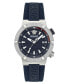 ფოტო #1 პროდუქტის Men's Swiss Blue Rubber Strap Watch 43mm