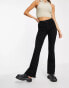 Topshop high rise Jamie flare jeans in pure black