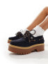 Фото #1 товара Timberland Stone Street 3 eye platform boat shoe in navy suede