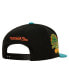 ფოტო #2 პროდუქტის Men's Black, Teal Los Angeles Dodgers Citrus Cooler Snapback Hat