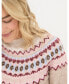 ფოტო #3 პროდუქტის Women's Wild Fairisle Yoke Sweater