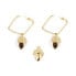 Фото #3 товара SQUARE ACORN earrings #shiny gold 1 u