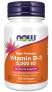 Фото #1 товара NOW Foods Vitamin D-3 Витамин D3 125 мкг (5000 МЕ) 120 гелевых капсул