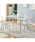Фото #4 товара Rectangular imitation marble dining table with metal legs