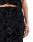 Фото #3 товара ASOS DESIGN co-ord burn out maxi skirt with side split