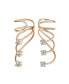 ფოტო #1 პროდუქტის Minimalist Triple Spiral CZ Wire Cartilage Ear Cuff Wrap Cubic Zirconia Helix Earring Rose Gold Plated.925 Sterling Silver