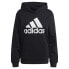 Теплая толстовка с капюшоном Adidas Essentials Logo Fleece Hoodie Черно-белый, S - фото #4