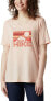 Columbia 280507 Mount Rose Relaxed Tee Shirt, Peach Cloud Heather, Size 3X