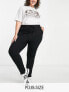 Фото #1 товара Only Curve straight leg trousers in black