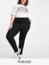 ONLY Curve straight leg trousers in black