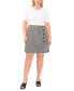 ფოტო #4 პროდუქტის Plus Size Houndstooth Mini Skirt