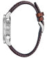 ფოტო #2 პროდუქტის Eco-Drive Men's Chronograph Brycen Chestnut Brown Leather Strap Watch 44mm