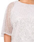 ფოტო #10 პროდუქტის Plus Size Blouson-Sleeve Combo Banded-Waist Blouse