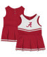 ფოტო #1 პროდუქტის Girls Infant Crimson Alabama Crimson Tide Time For Recess Cheer Dress