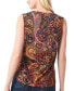 ფოტო #2 პროდუქტის Petite Paisley-Print Sleeveless Top