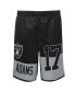 ფოტო #2 პროდუქტის Big Boys and Girls Davante Adams Black Las Vegas Raiders Player Name and Number Shorts