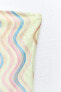 Фото #9 товара Платье из полупрозрачной ткани с принтом с открытыми плечами ZARA