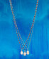 ფოტო #2 პროდუქტის Cultured Freshwater Pearl (6 x 8mm) & Enamel Bead Pendant Necklace in 18k Gold-Plated Sterling Silver, 16" + 2" extender