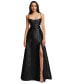 Фото #1 товара Womens Open Neckline Cutout Satin Twill A-Line Gown with Pockets