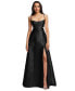 ფოტო #2 პროდუქტის Womens Open Neckline Cutout Satin Twill A-Line Gown with Pockets