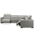 Фото #11 товара Nevio 124" 5-Pc. Leather Sectional with 2 Power Recliners and Headrests, Created For Macy's