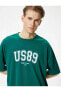 Фото #7 товара 4sam10043nk 814 Yeşil Erkek Polyester Jersey Kısa Kollu T-shirt