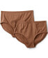 ფოტო #4 პროდუქტის Plus Size Comfort Knit High Rise Brief Underwear - 2 Pack