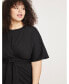 Plus Size Cross Front Flutter Sleeve Dress