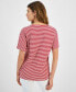 Фото #3 товара Women's Striped Twist-Hem T-Shirt