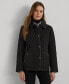 Petite Quilted Velboa Lined Coat