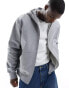 Фото #1 товара ASOS DESIGN heavyweight oversized zip through hoodie in grey marl