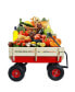 Фото #7 товара outdoor sport wagon tools cart wooden side panels air tires Wagon (red)