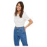 ფოტო #2 პროდუქტის PIECES Ria Fold Up Solid short sleeve T-shirt