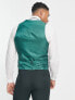 Фото #3 товара Noak 'Camden' super skinny premium fabric suit waistcoat in mid green with stretch