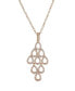 ფოტო #1 პროდუქტის Rose Tone Layered Chandelier Pendant Necklace