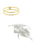 ფოტო #3 პროდუქტის Tarnish Resistant 14K Gold-Plated Stainless Steel Double Row Bangle Bracelet