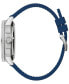 ფოტო #2 პროდუქტის Men's Automatic Marine Star Series C Blue Leather Strap Watch 45mm