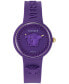 Women's Swiss Medusa Pop Purple Silicone Strap Watch 39mm Set