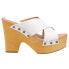 Dingo Driftwood Studded Platform Womens White Casual Sandals DI849-100
