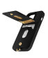 Women's Black Saffiano Leather iPhone 14 Pro Case
