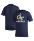 Men's Navy Georgia Tech Yellow Jackets Fadeaway Basketball Pregame AEROREADY T-shirt