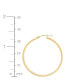 ფოტო #4 პროდუქტის Medium Greek Key Hoop Earrings in 14k Gold, 30mm