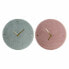 Фото #1 товара Настенное часы DKD Home Decor Зеленый Розовый 40,5 x 5,5 x 40,5 cm (2 штук)