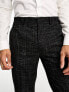 Фото #7 товара ASOS DESIGN slim suit trousers in crosshatch in black