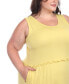 ფოტო #3 პროდუქტის Plus Size Scoop Neck Tiered Midi Dress