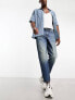 Фото #6 товара ASOS DESIGN skater jeans in dark wash blue with tint