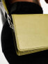 Фото #3 товара ASOS DESIGN leather multi compartment crossbody bag in light green